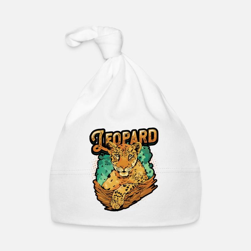 Leopard Lover Leopard Print Baby Bio-Mütze