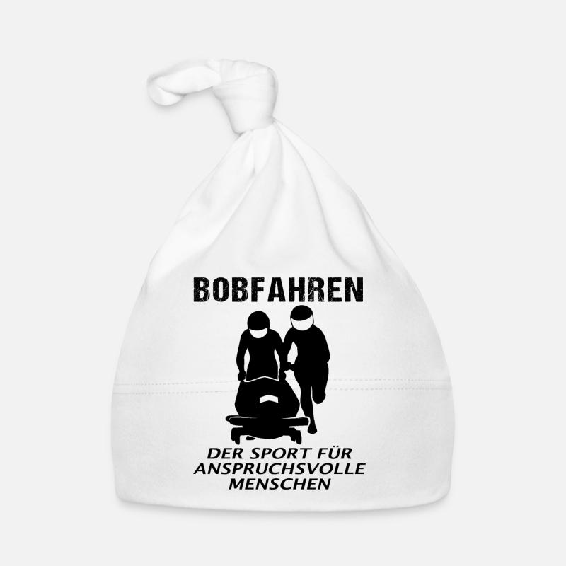 Bobfahrer Spruch Bobfahren Bobsport Geschenk Baby Bio-Mütze