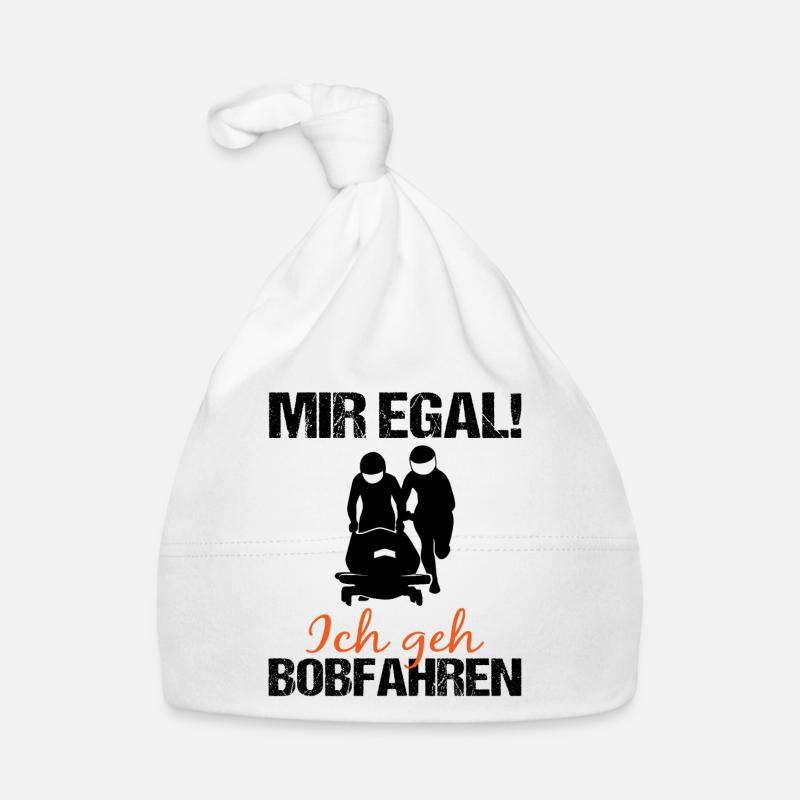 Bobfahren Lustiger Spruch Bobfahrer Geschenk Baby Bio-Mütze