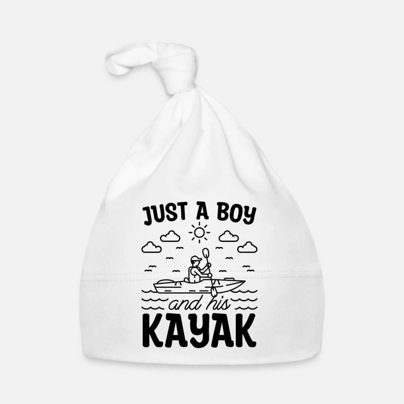 Just A Boy And His Kayaking Canoeing Kayak Lover Organic Baby Cap