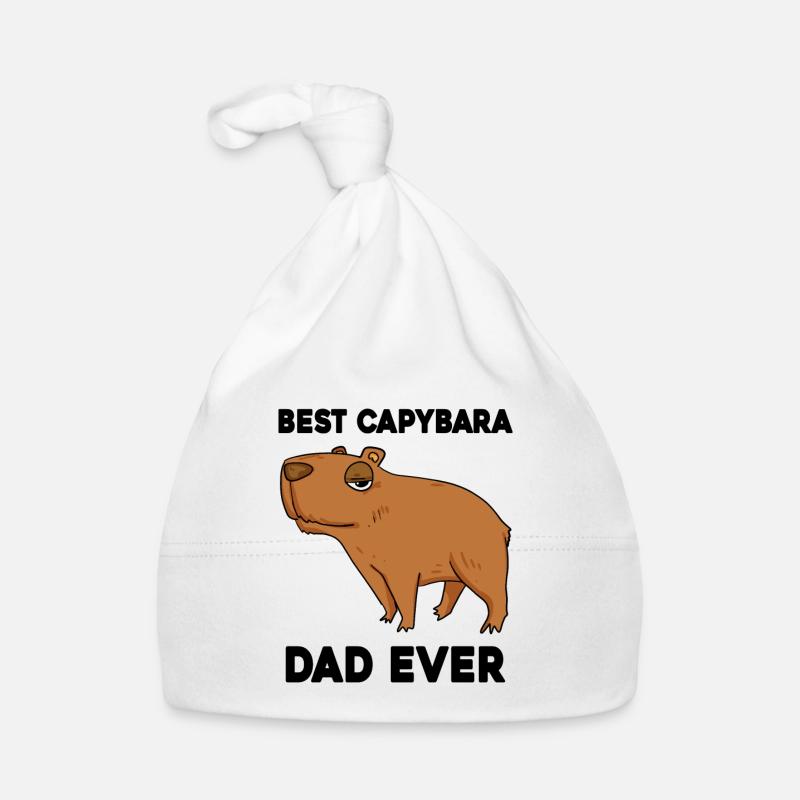 Capybara Père Capybara - Bonnet bio Bébé - blanc