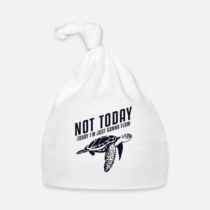 Not Today Water Turtle Giant Tortoise Organic Baby Cap