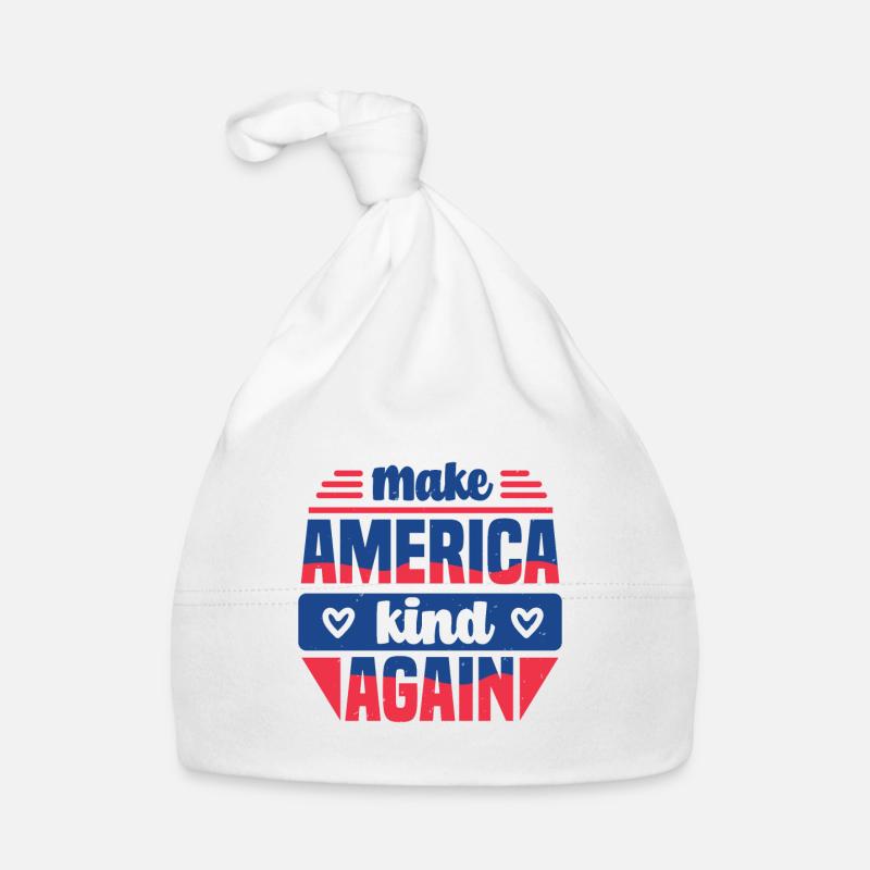 MAKE AMERICA KIND AGAIN - Baby Bio-Mütze - Weiß