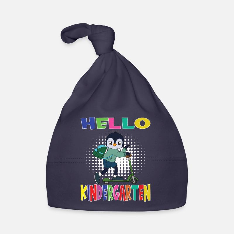 Hello Kindergarten Penguin With Scooter Baby Bio-Mütze