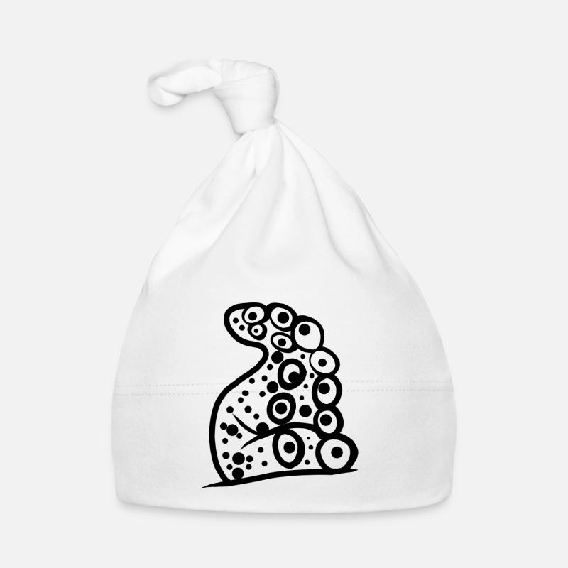 Tentacules - Vie marine - Bonnet bio Bébé - blanc