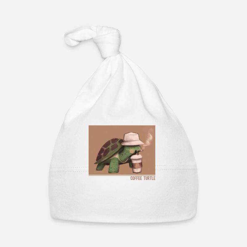 Coffee Turtle Tortoise Aquatic Turtle Organic Baby Cap