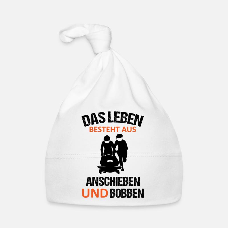 Bobfahren Lustiger Spruch Bobfahrer Geschenk Baby Bio-Mütze