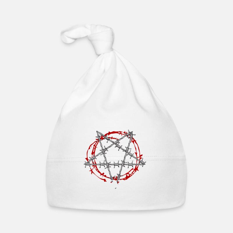 Satan Beelzebub Devil Gothic Pentagram Mystical Organic Baby Cap