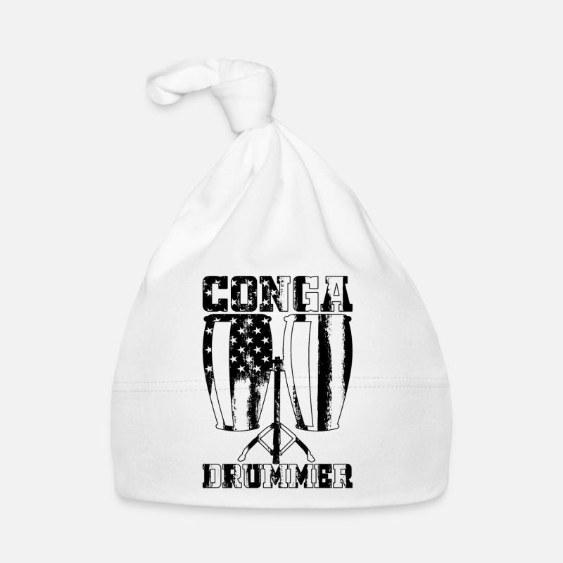 Conga Drummer US Flag Conga Player Conga Instrumen Baby Bio-Mütze