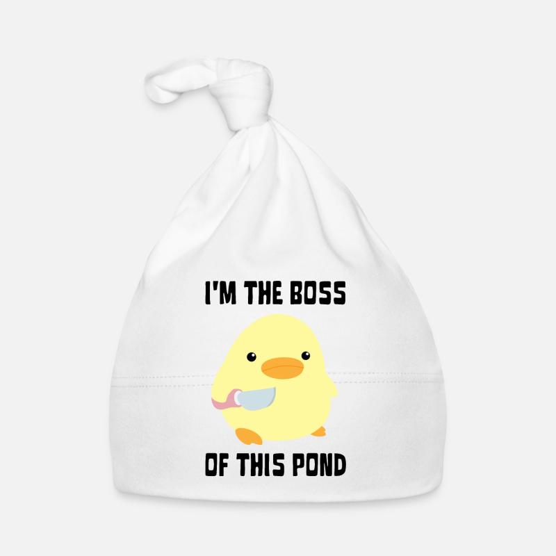 I'm The Boss - Duck with knife Ente mit Messer Baby Bio-Mütze