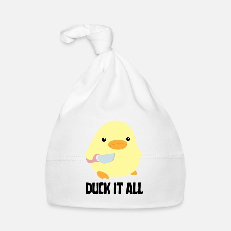 Duck It All - Duck with knife Ente mit Messer Baby Bio-Mütze