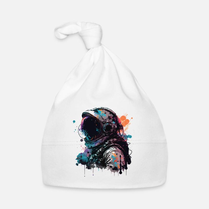 Gothic Astronaut - Organic Baby Cap - white