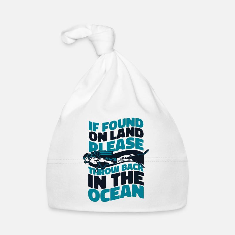 If Found On Land Please Throw Back In Ocean Organic Baby Cap