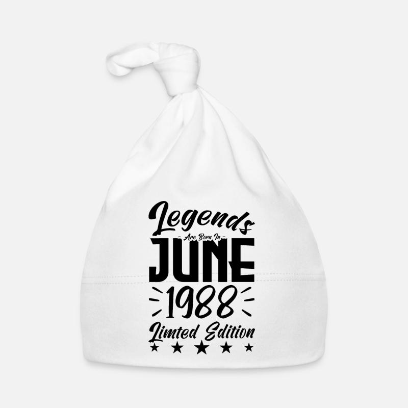 Geboren Juni 1988 Geburtstagsgeschenk 1988. Baby Bio-Mütze