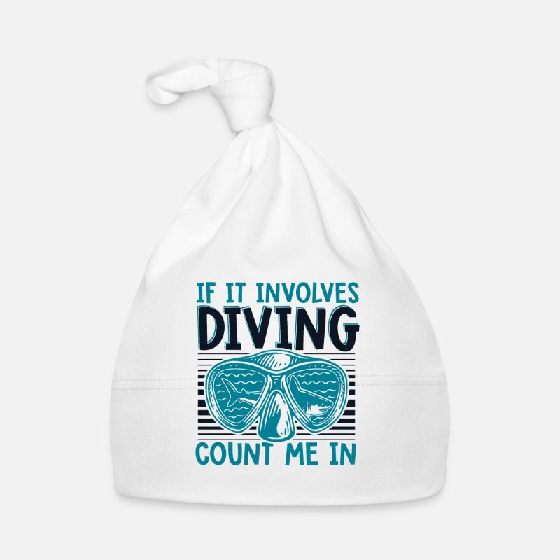 If It Involes Diving Count Me In Goggles Organic Baby Cap