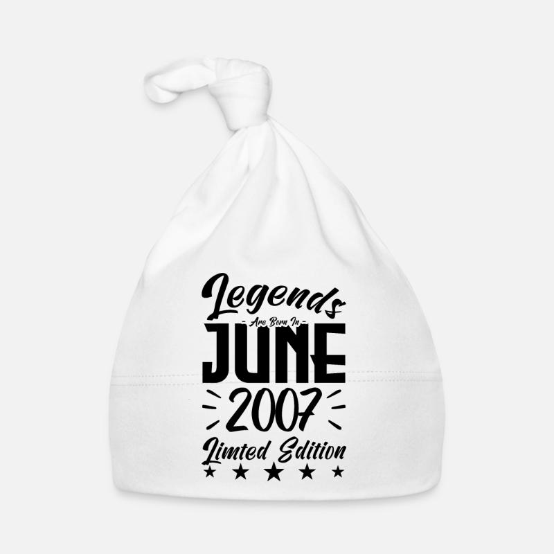Geboren Juni 2007 Geburtstagsgeschenk 2007. Baby Bio-Mütze