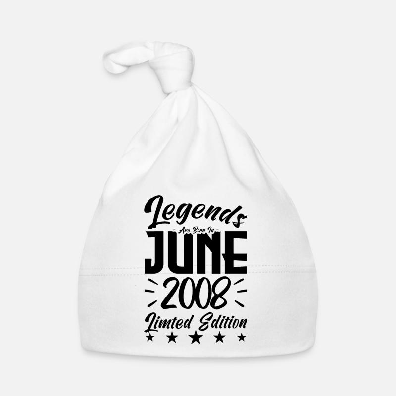 Geboren Juni 2008 Geburtstagsgeschenk 2008. Baby Bio-Mütze