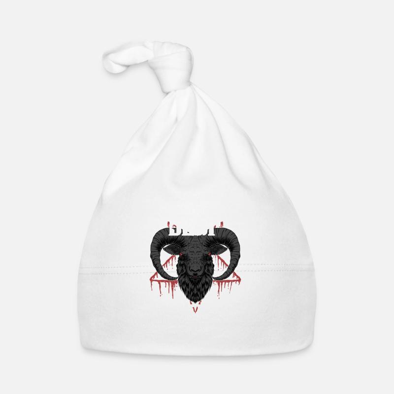 Satan Beelzebub Devil Gothic Pentagram Mystical Organic Baby Cap