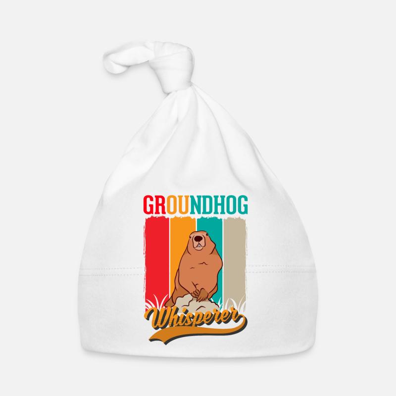 Murmeltier Flüsterer Groundhog Waldmurmeltier Baby Bio-Mütze