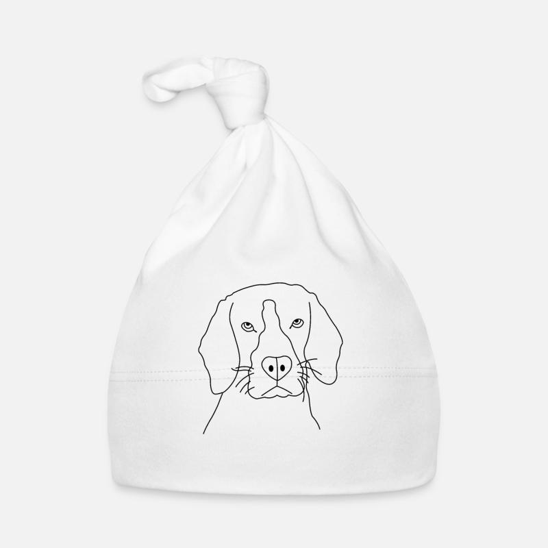 Dog hand drawn Organic Baby Cap