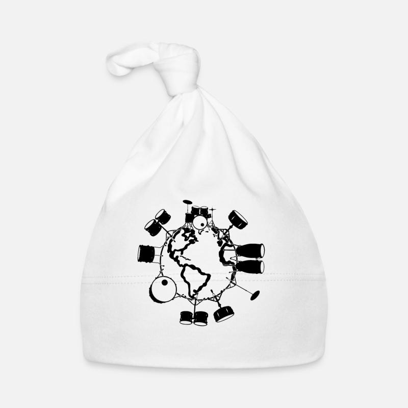 Drum Instruments Drummer Earth Day Drum Player Organic Baby Cap
