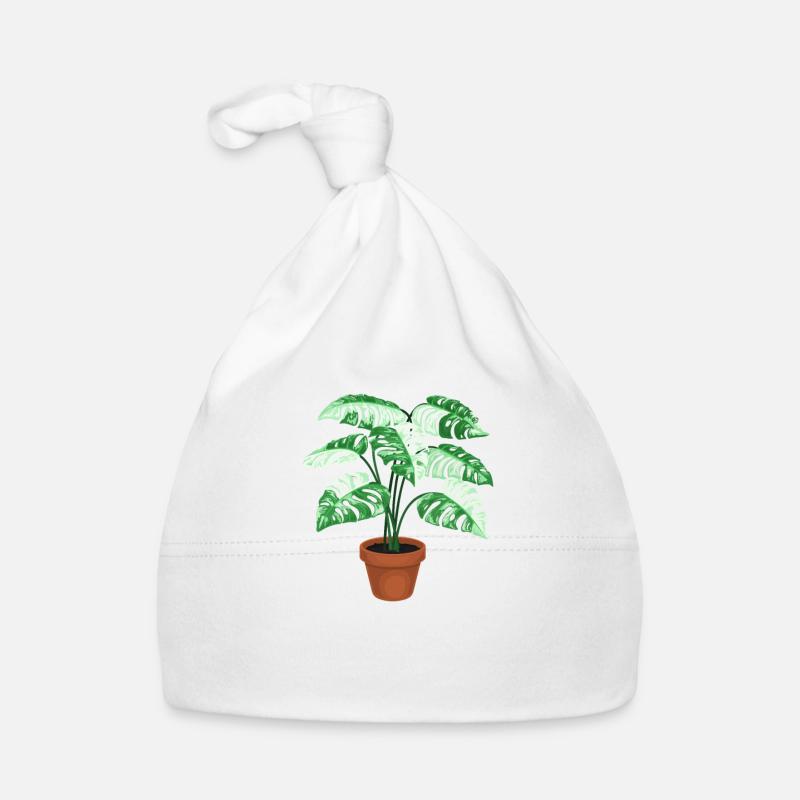La vie est meilleure avec Monstera Bonnet bio Bébé