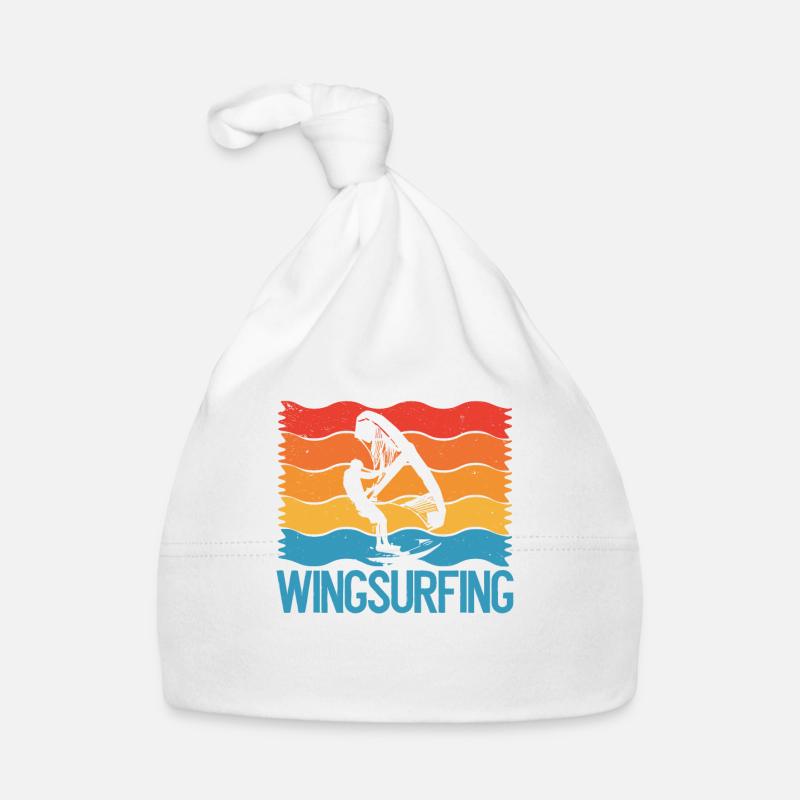 Weiße Farbe Wingsurfing Mann Baby Bio-Mütze