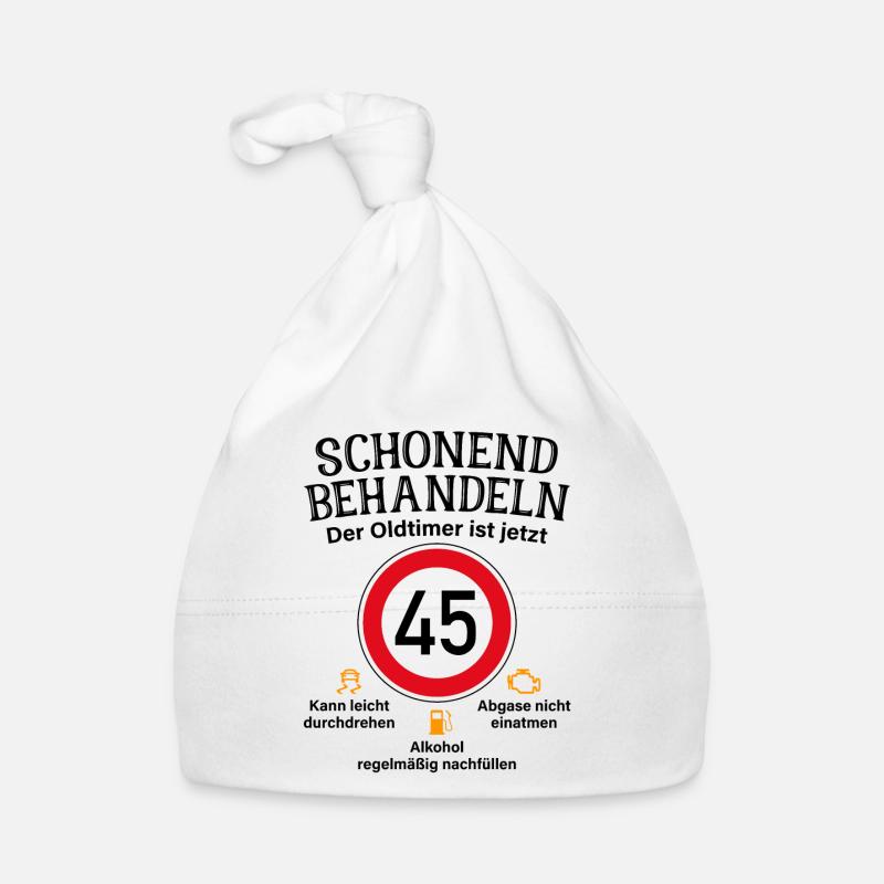 45. Geburtstag Schonend Behandeln Oldtimer Ist 45 Baby Bio-Mütze