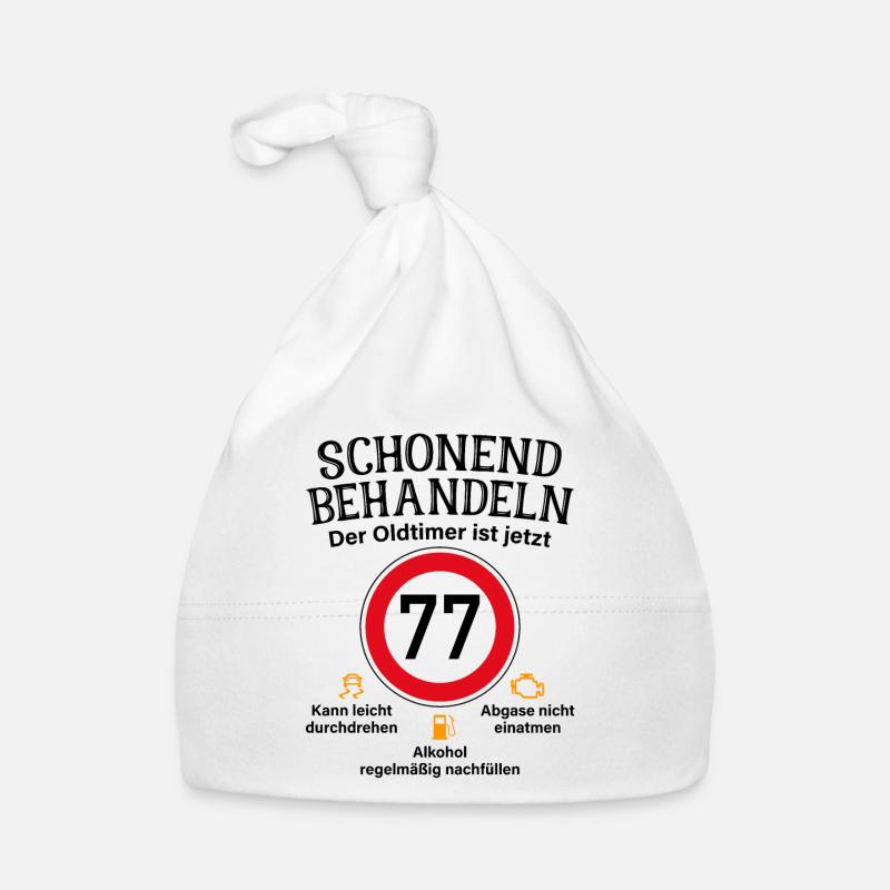 77. Geburtstag Schonend Behandeln Oldtimer Ist 77 Baby Bio-Mütze