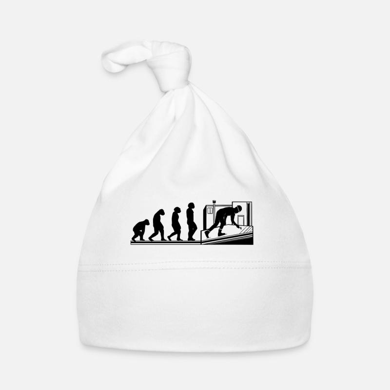 Dachdecker Handwerker Evolution Dachdeckerin Baby Bio-Mütze