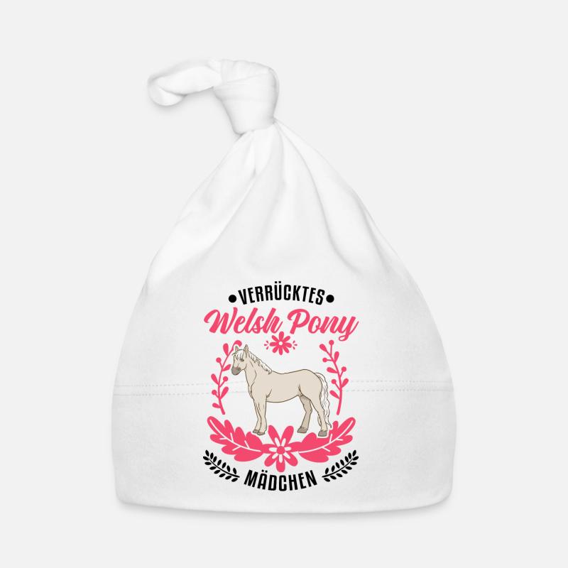 Verrücktes Welsh Pony Mädchen Baby Bio-Mütze