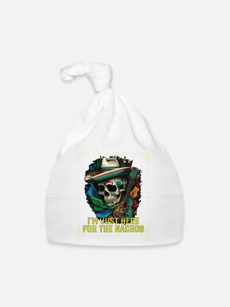 I'm Just Here For The Nachos Mexican Food Nacho - Organic Baby Cap - white - Front