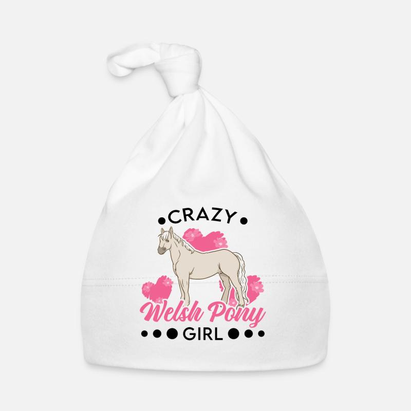 Verrücktes Welsh Pony Mädchen Baby Bio-Mütze