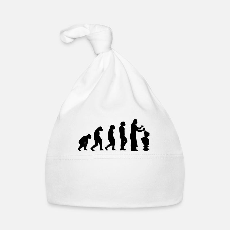Tailleur de pierre Artisan Sculpteur sur pierre Evolution - Bonnet bio Bébé - blanc