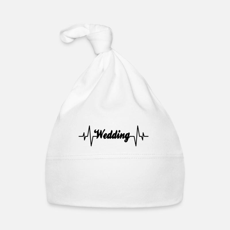 Wedding heartbeat Organic Baby Cap