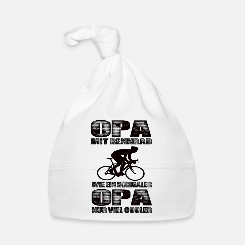 Opa Mit Rennrad Wie Ein Normaler Opa Nur Cooler Baby Bio-Mütze
