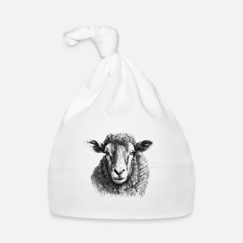 Schaf-porträt Baby Bio-Mütze