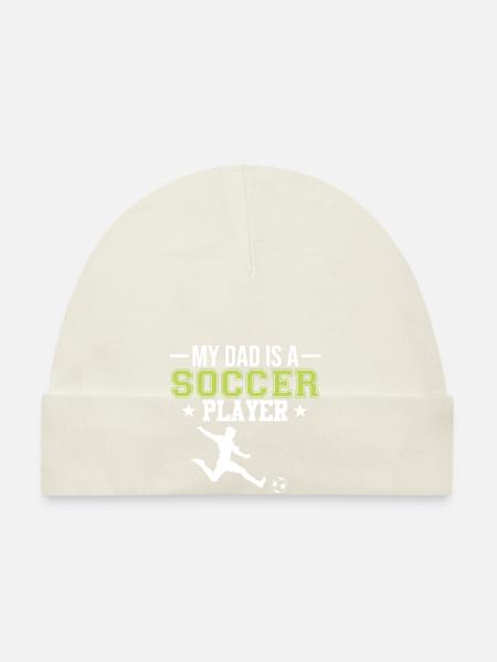 Graphique drôle d’entraîneur de football pour les joueurs de football - Bonnet bio Bébé - blanc - Devant