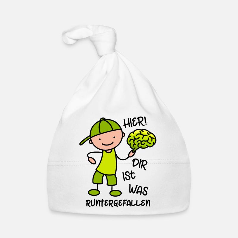 Hier! Dir ist was runtergefallen - lustiger Spruch Baby Bio-Mütze