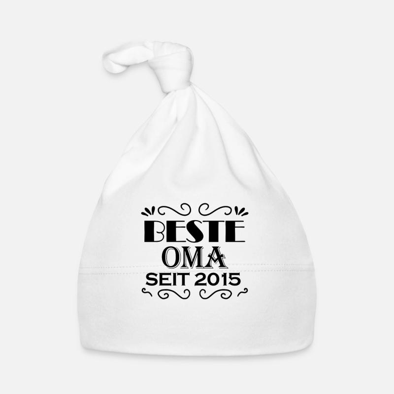 Beste Oma seit 2015 - Oma Geschenk Baby Bio-Mütze