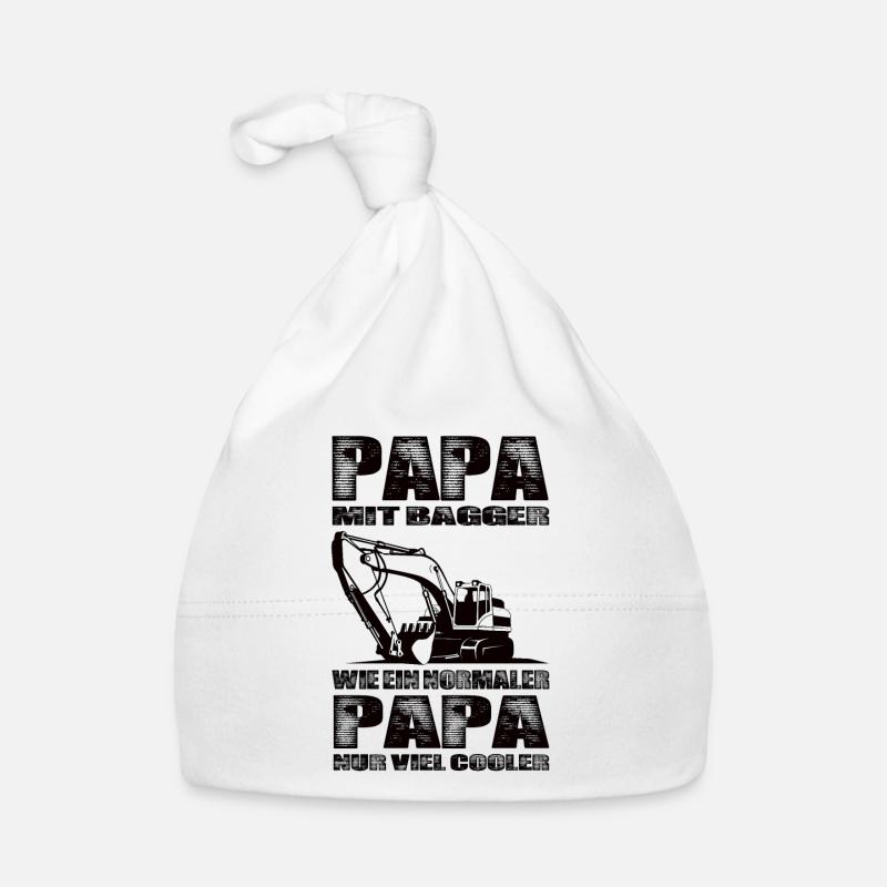 Papa Mit Bagger Wie Ein Normaler Papa Nur Cooler Baby Bio-Mütze