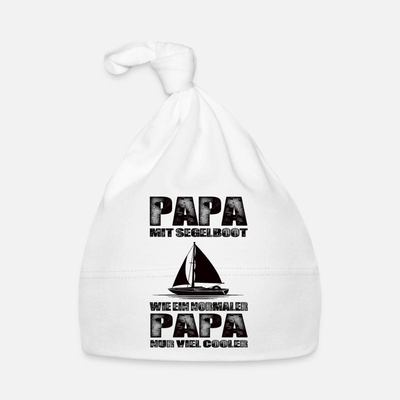 Papa Mit Segelboot Wie Ein Normaler Papa Nur Cool Baby Bio-Mütze
