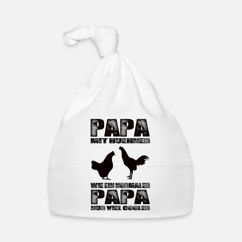 Papa Mit Hühner Wie Ein Normaler Papa Nur Cooler Baby Bio-Mütze