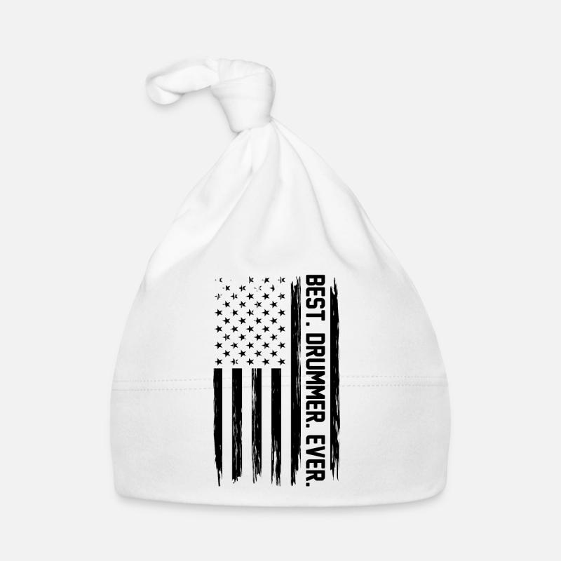 Meilleur batteur de tous les temps Batteur US Flag Batteur Bonnet bio Bébé