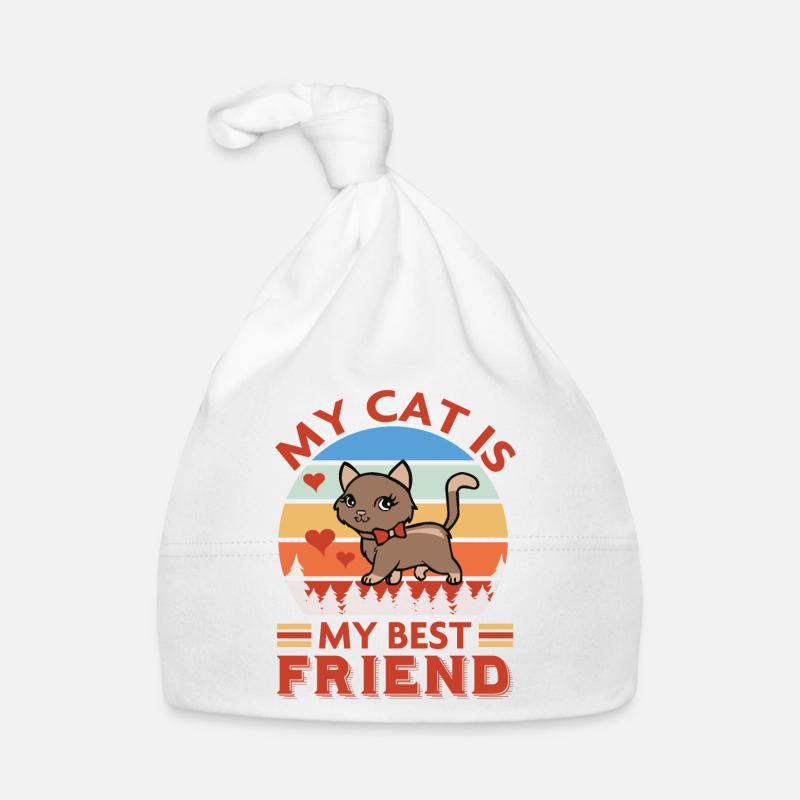 Mon chat est mon meilleur ami Bonnet bio Bébé