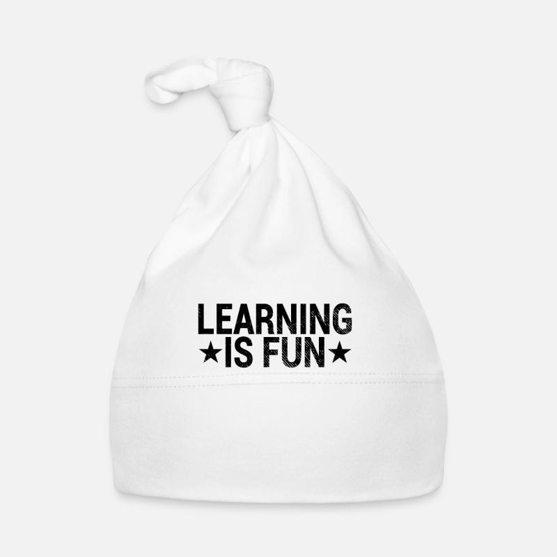 Lernen Spaß Spruch Baby Bio-Mütze