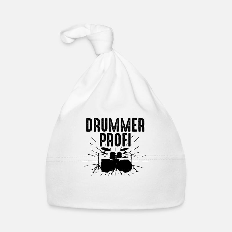 Batteur Profi Drum Player - Batteur Musicien Drumm Bonnet bio Bébé