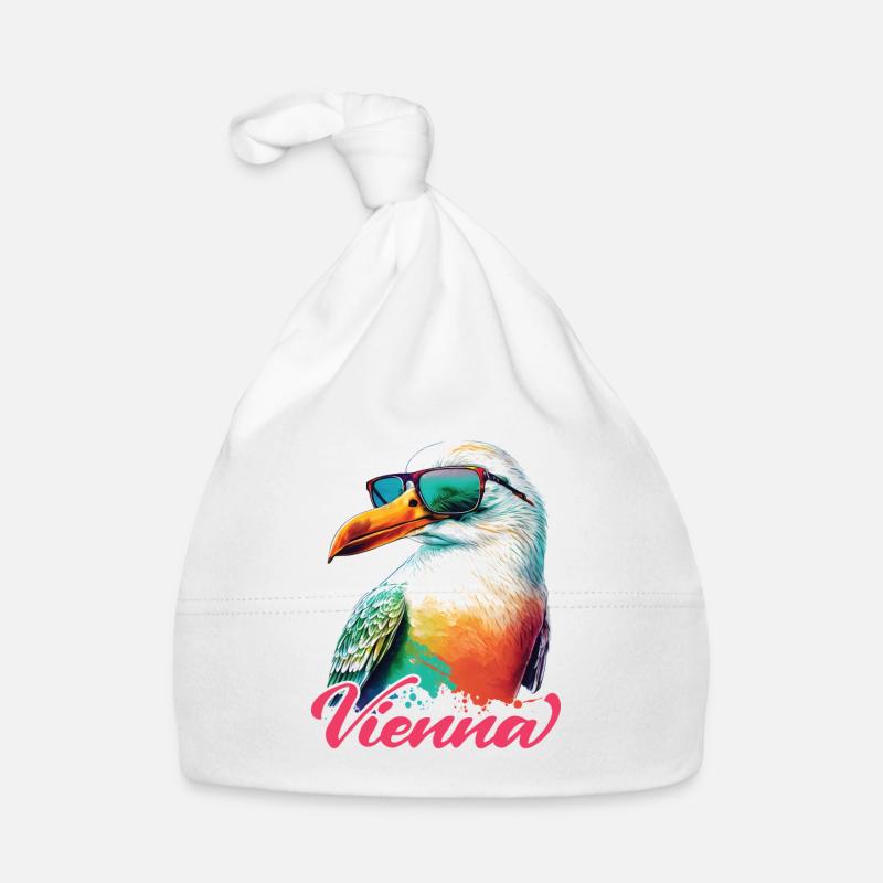 Vienna Österreich Urlaub Möwe mit Sonnenbrille Baby Bio-Mütze