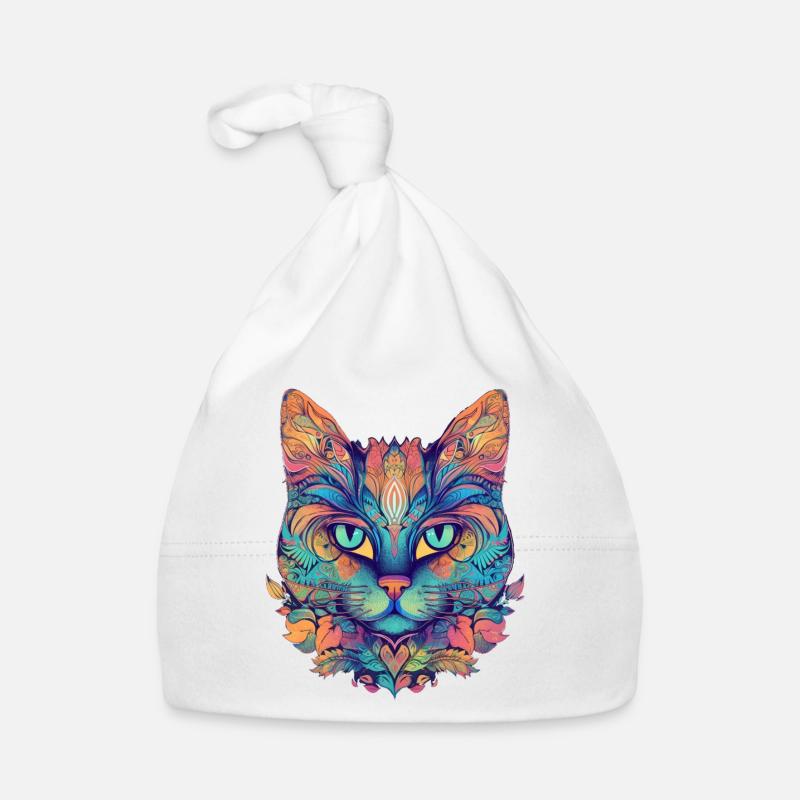 Chat abstrait Bonnet bio Bébé