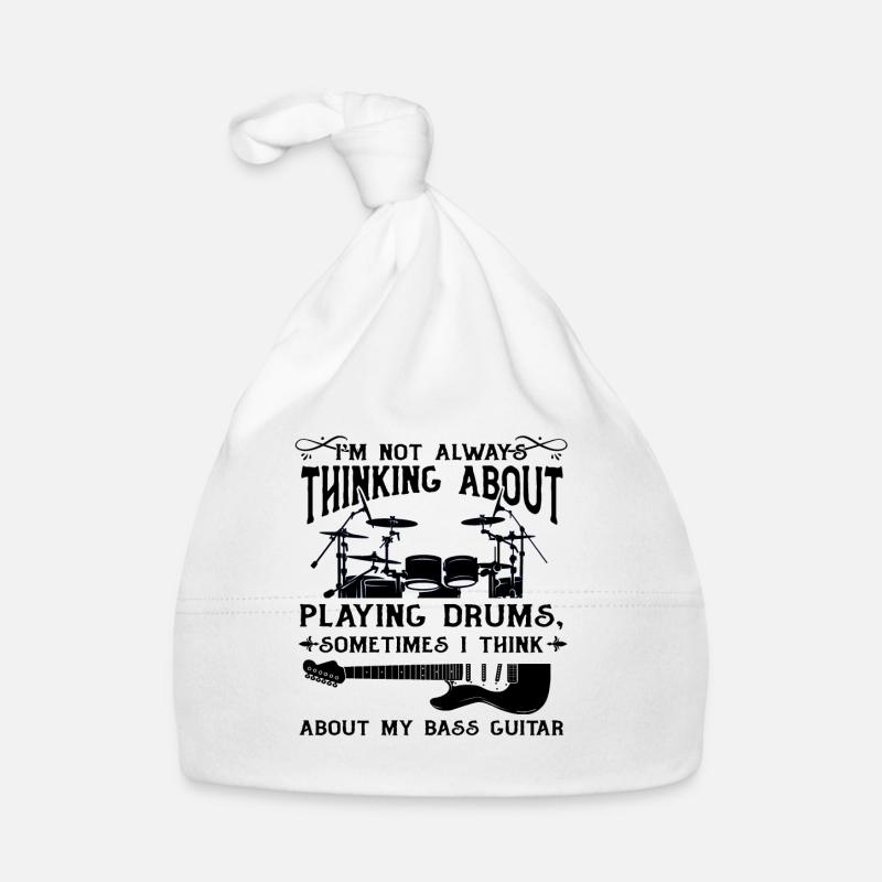 Drum Player Quotes Drummer Quotes Baby Bio-Mütze